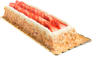 Mil hojas de nata con fresa