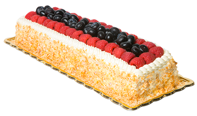 Mil hojas de nata con frutos rojos