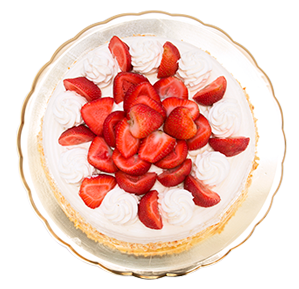 Pastel de nata con fresas